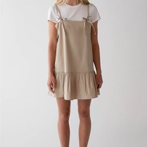 POPLIN MINI DRESS WITH BOW DETAILS